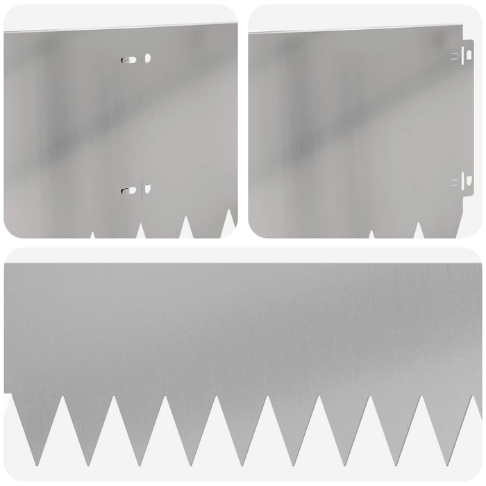 Margine pentru gazon 20 pcs 103 x 25 cm Oțel Argintiu WALTI