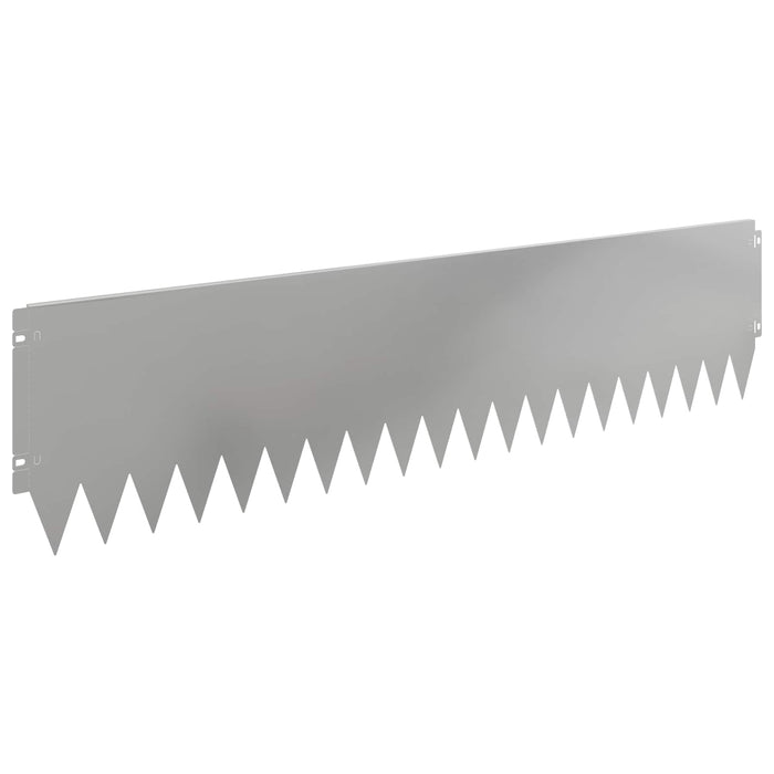 Margine pentru gazon 20 pcs 103 x 25 cm Oțel Argintiu WALTI
