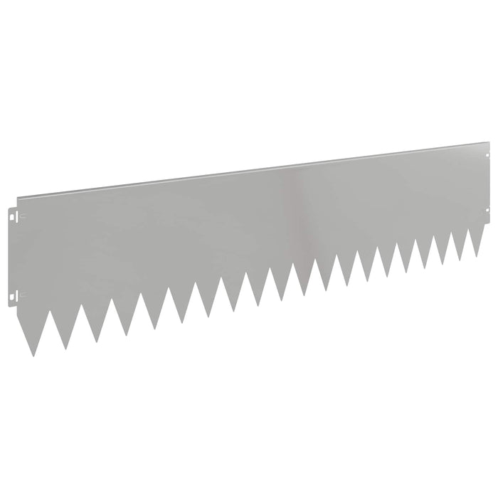 Margine pentru gazon 20 pcs 103 x 25 cm Oțel Argintiu WALTI