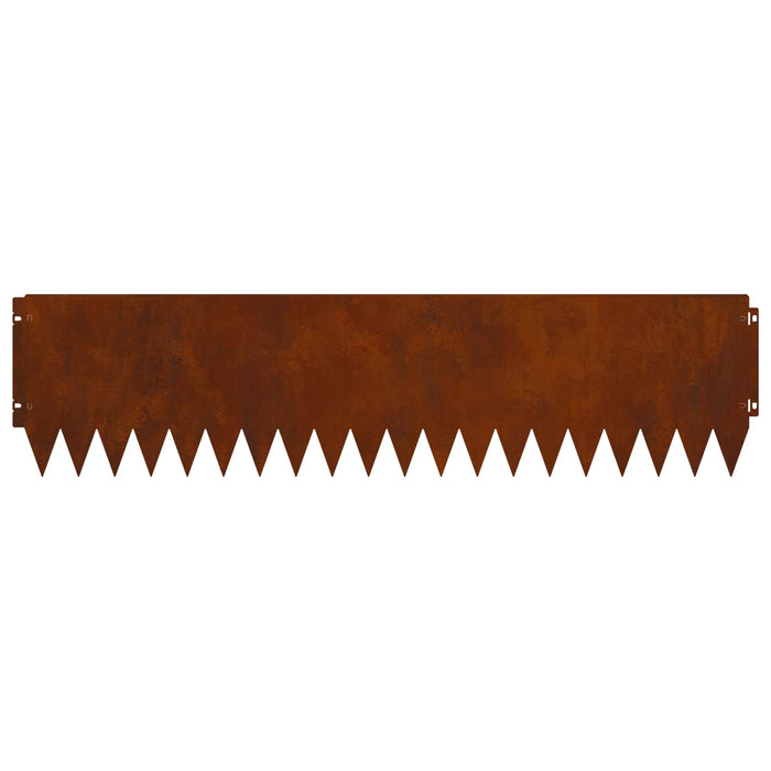 Margine pentru gazon 10 pcs 103 x 25 cm Oțel Ruginit WALTI