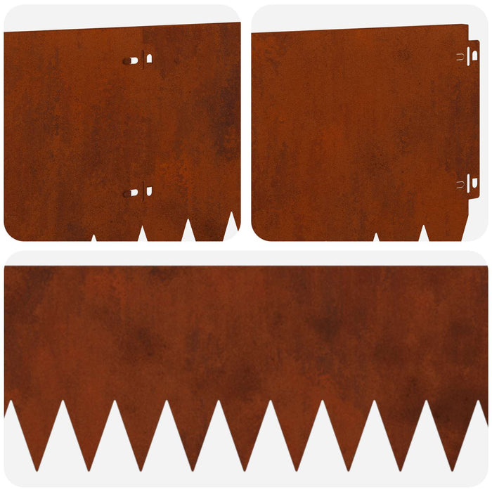 Margine pentru gazon 20 pcs 103 x 25 cm Oțel Ruginit WALTI