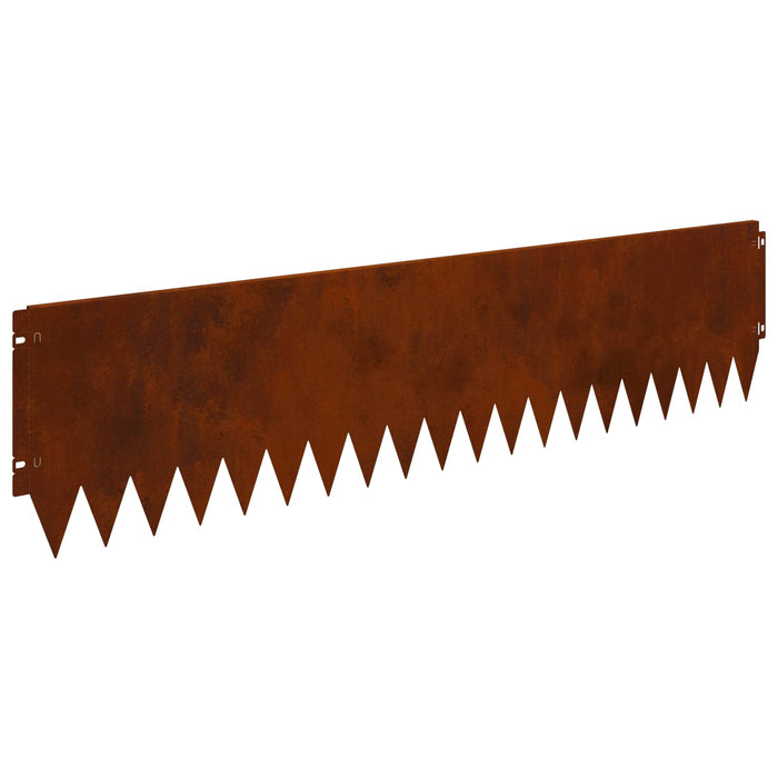 Margine pentru gazon 20 pcs 103 x 25 cm Oțel Ruginit WALTI