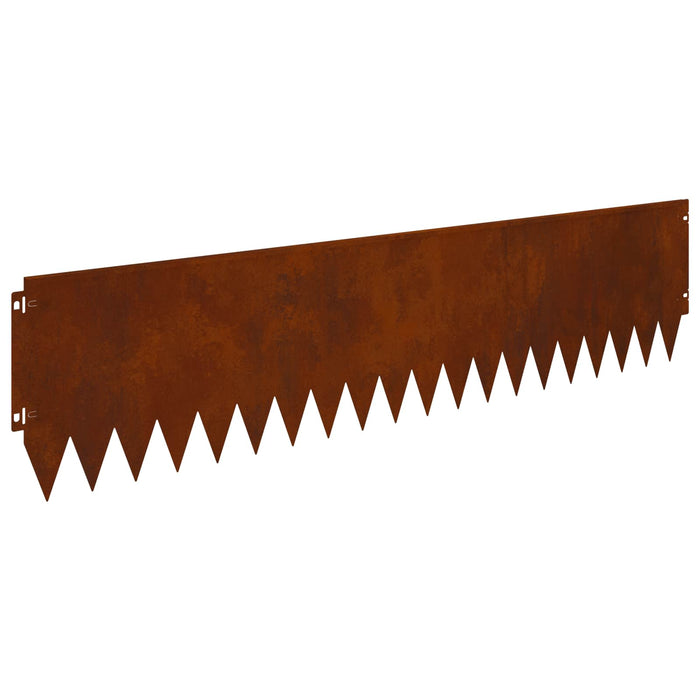 Margine pentru gazon 20 pcs 103 x 25 cm Oțel Ruginit WALTI