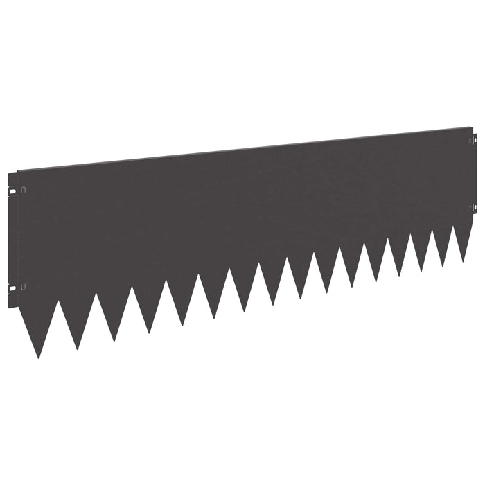 Margine pentru gazon 10 pcs 103 x 30 cm Oțel Negru WALTI