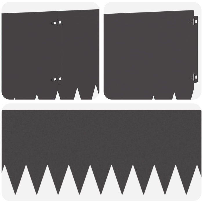 Margine pentru gazon 20 pcs 103 x 30 cm Oțel Negru WALTI