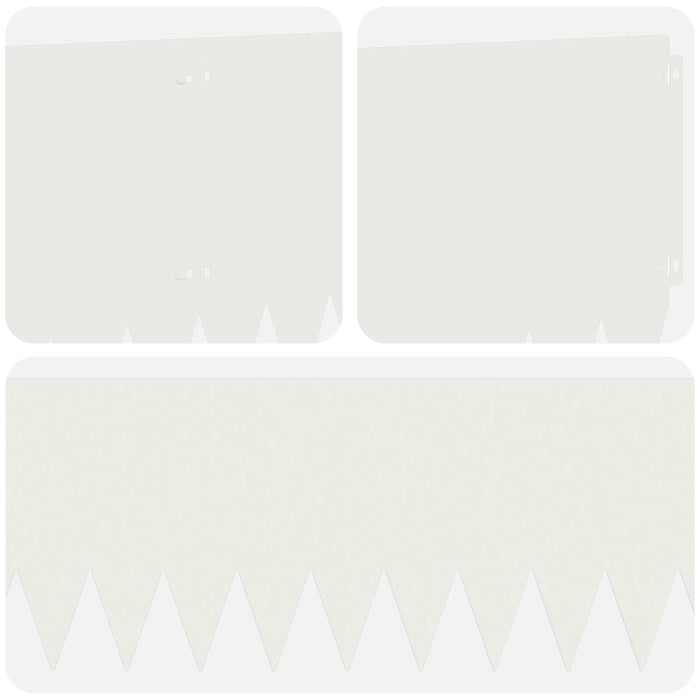 Margine pentru gazon 20 pcs 103 x 30 cm Oțel Alb WALTI