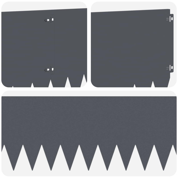 Margine pentru gazon 20 pcs 103 x 30 cm Oțel Antracit WALTI