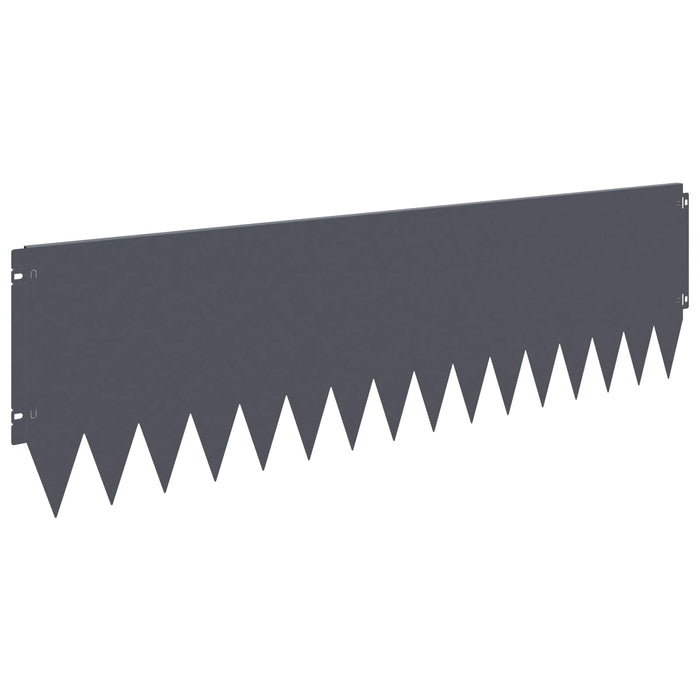 Margine pentru gazon 20 pcs 103 x 30 cm Oțel Antracit WALTI