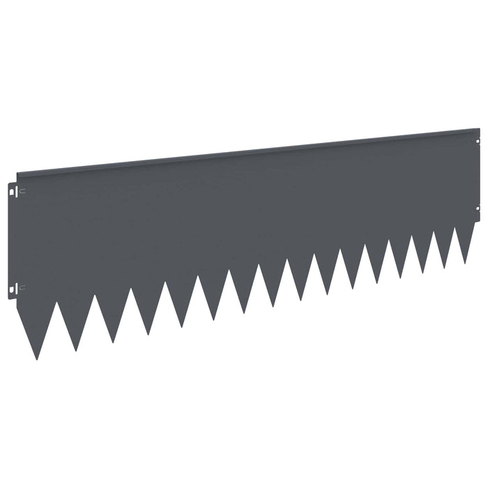 Margine pentru gazon 20 pcs 103 x 30 cm Oțel Antracit WALTI