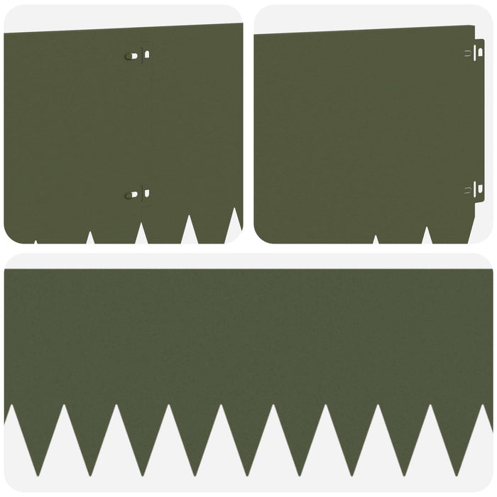 Margine pentru gazon 20 pcs 103 x 30 cm Oțel Verde măsliniu WALTI