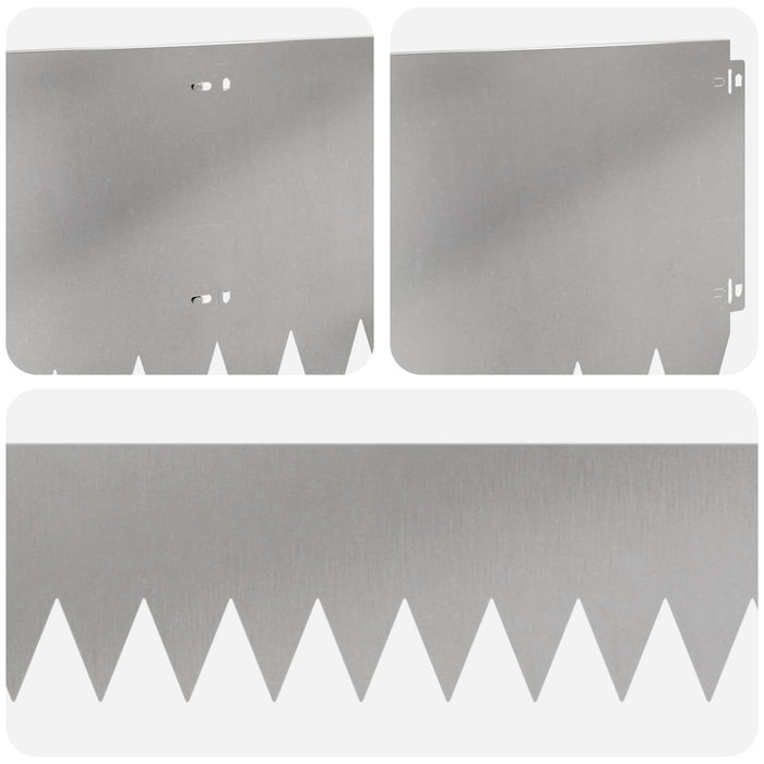 Margine pentru gazon 20 pcs 103 x 30 cm Oțel Argintiu WALTI