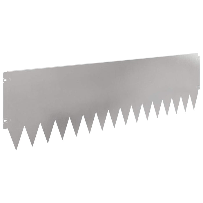 Margine pentru gazon 20 pcs 103 x 30 cm Oțel Argintiu WALTI
