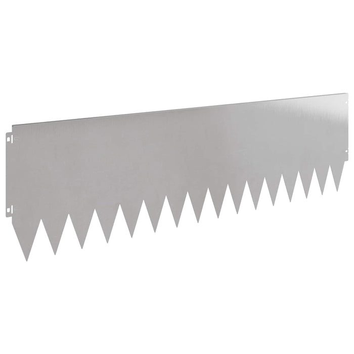 Margine pentru gazon 20 pcs 103 x 30 cm Oțel Argintiu WALTI