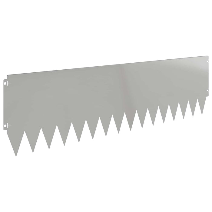 Margine pentru gazon 10 pcs 103 x 30 cm Oțel Argintiu WALTI