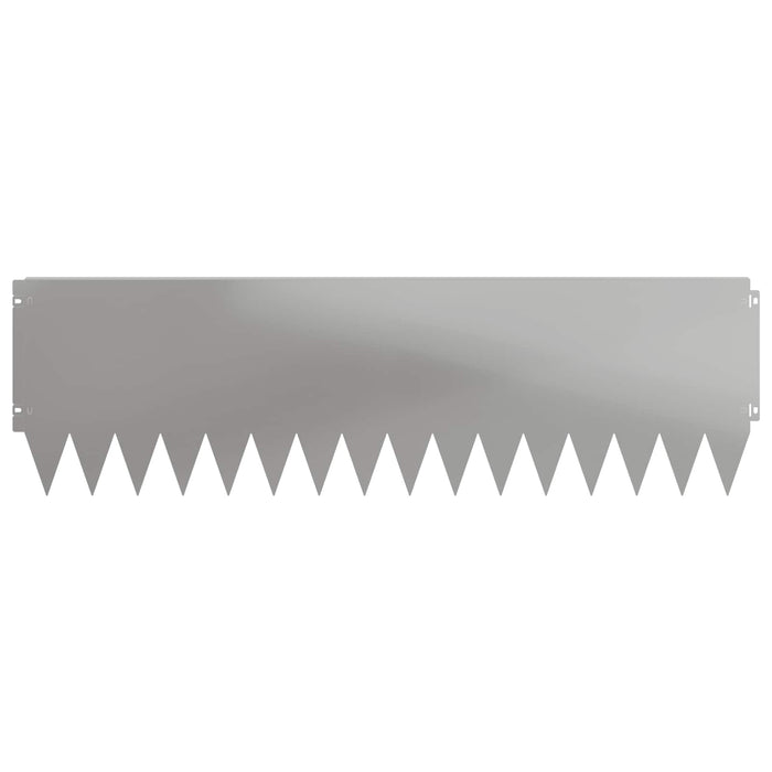 Margine pentru gazon 10 pcs 103 x 30 cm Oțel Argintiu WALTI