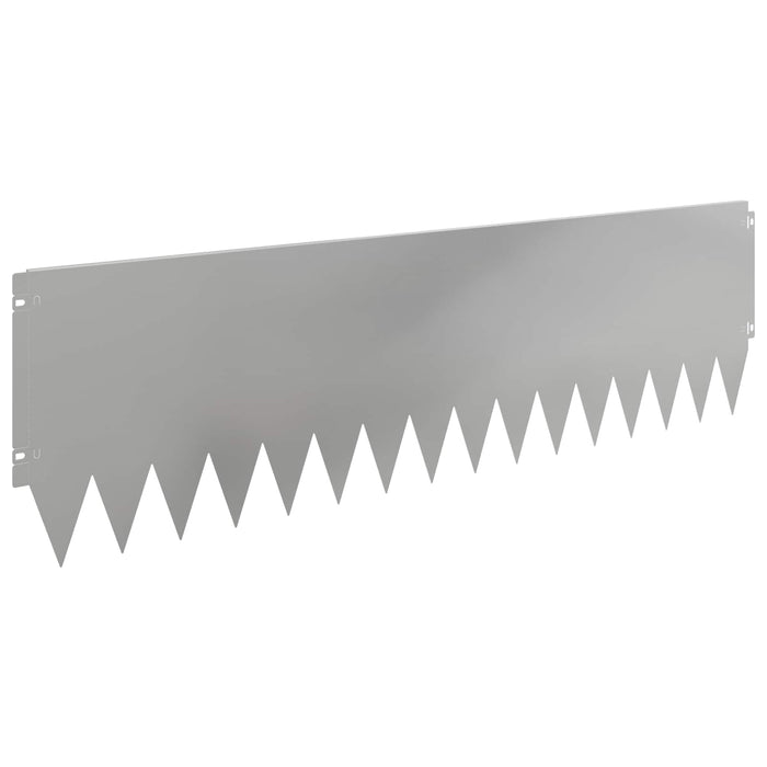 Margine pentru gazon 20 pcs 103 x 30 cm Oțel Argintiu WALTI