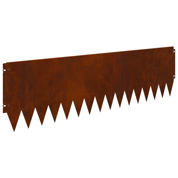 Margine pentru gazon 20 pcs 103 x 30 cm Oțel Ruginit WALTI