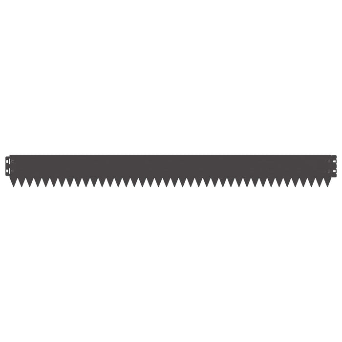 Margine pentru gazon 10 pcs 103 x 10 cm Oțel Negru WALTI