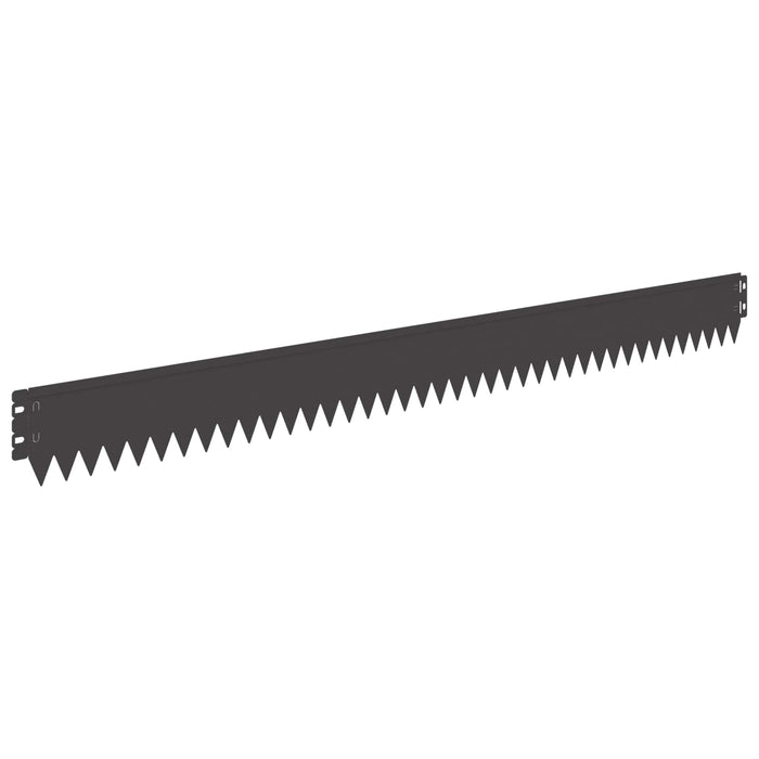 Margine pentru gazon 20 pcs 103 x 10 cm Oțel Negru WALTI