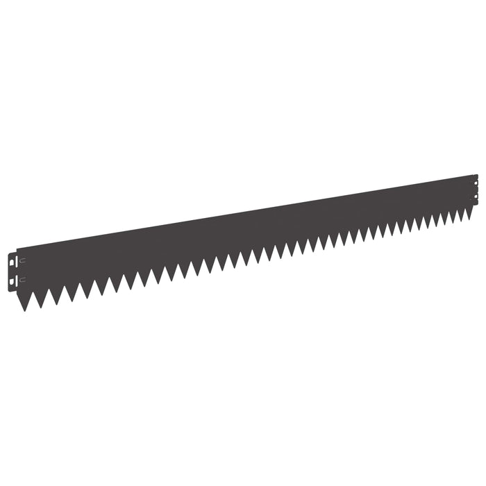 Margine pentru gazon 50 pcs 103 x 10 cm Oțel Negru WALTI