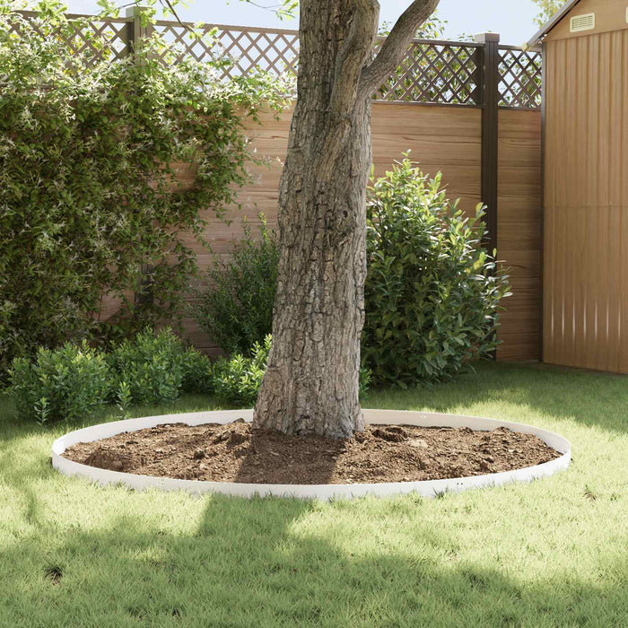 Margine pentru gazon 10 pcs 103 x 10 cm Oțel Alb WALTI