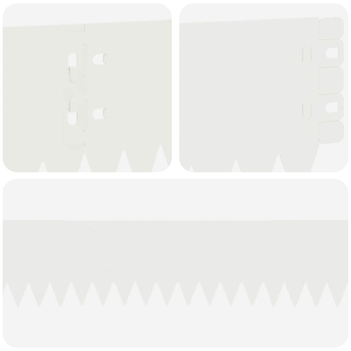 Margine pentru gazon 20 pcs 103 x 10 cm Oțel Alb WALTI