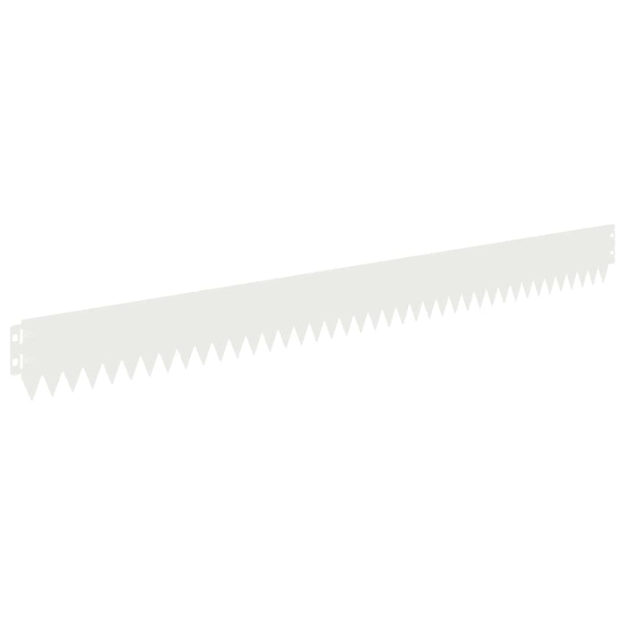 Margine pentru gazon 30 pcs 103 x 10 cm Oțel Alb WALTI