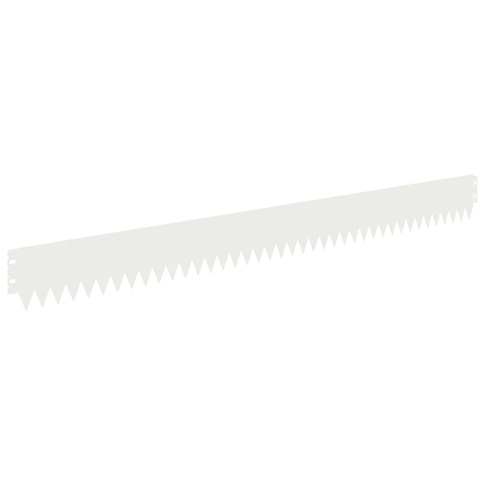 Margine pentru gazon 30 pcs 103 x 10 cm Oțel Alb WALTI