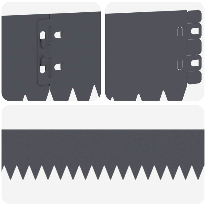 Margine pentru gazon 10 pcs 103 x 10 cm Oțel Antracit WALTI