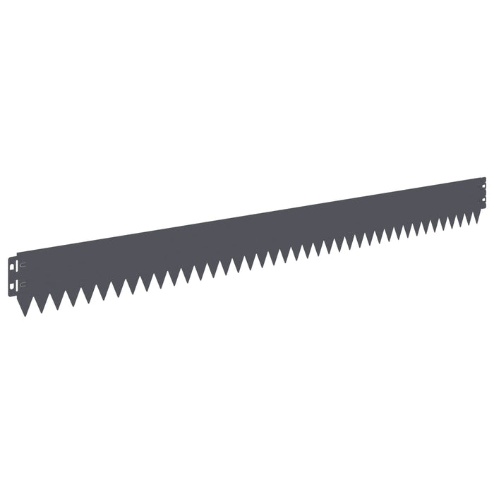 Margine pentru gazon 30 pcs 103 x 10 cm Oțel Antracit WALTI