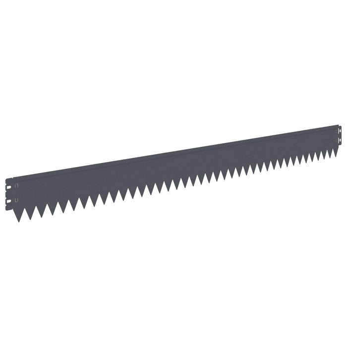 Margine pentru gazon 50 pcs 103 x 10 cm Oțel Antracit WALTI