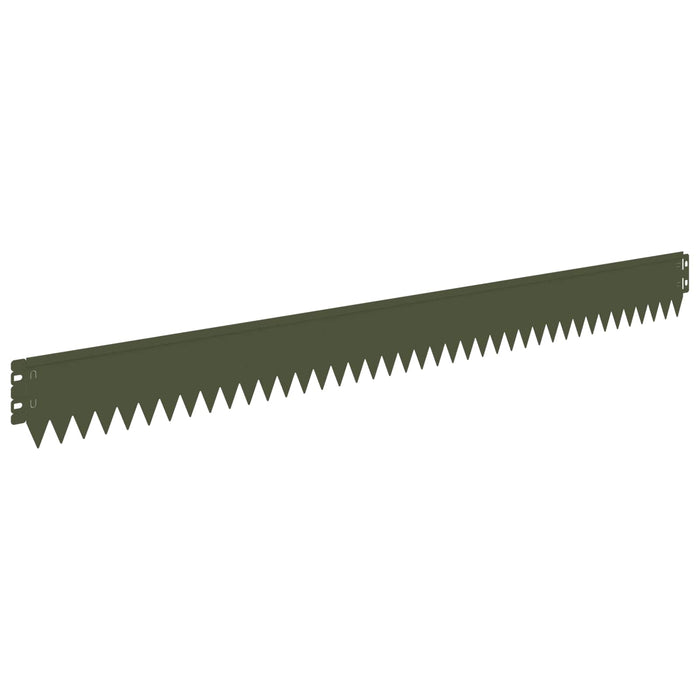 Margine pentru gazon 10 pcs 103 x 10 cm Oțel Verde măsliniu WALTI