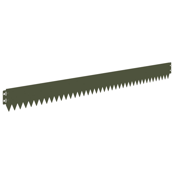 Margine pentru gazon 20 pcs 103 x 10 cm Oțel Verde măsliniu WALTI