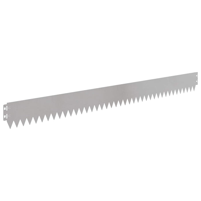Margine pentru gazon 20 pcs 103 x 10 cm Oțel Argintiu WALTI