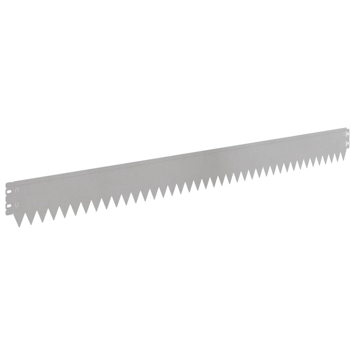 Margine pentru gazon 30 pcs 103 x 10 cm Oțel Argintiu WALTI