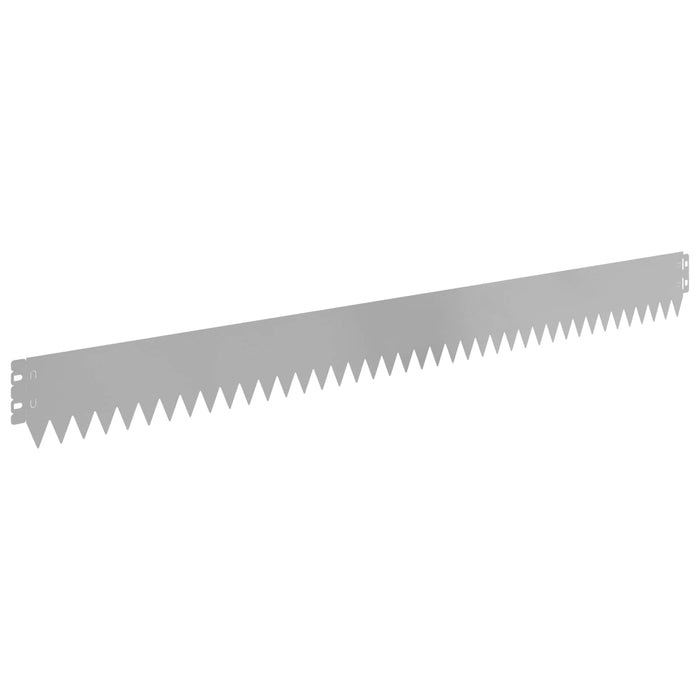 Margine pentru gazon 10 pcs 103 x 10 cm Oțel Argintiu WALTI
