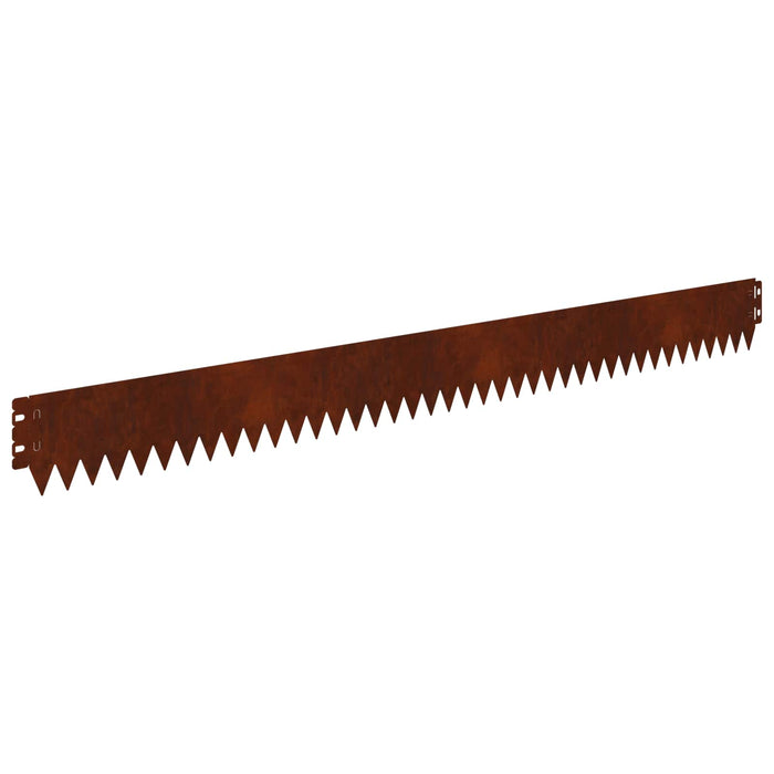 Margine pentru gazon 10 pcs 103 x 10 cm Oțel Ruginit WALTI