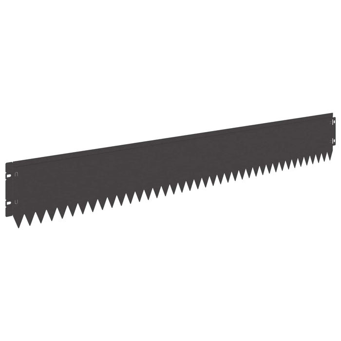 Margine pentru gazon 30 pcs 103 x 15 cm Oțel Negru WALTI