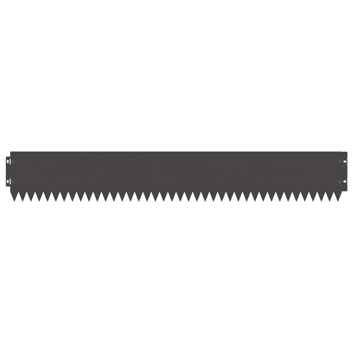 Margine pentru gazon 30 pcs 103 x 15 cm Oțel Negru WALTI