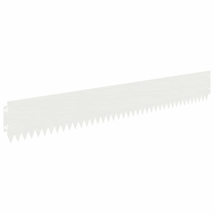 Margine pentru gazon 20 pcs 103 x 15 cm Oțel Alb WALTI