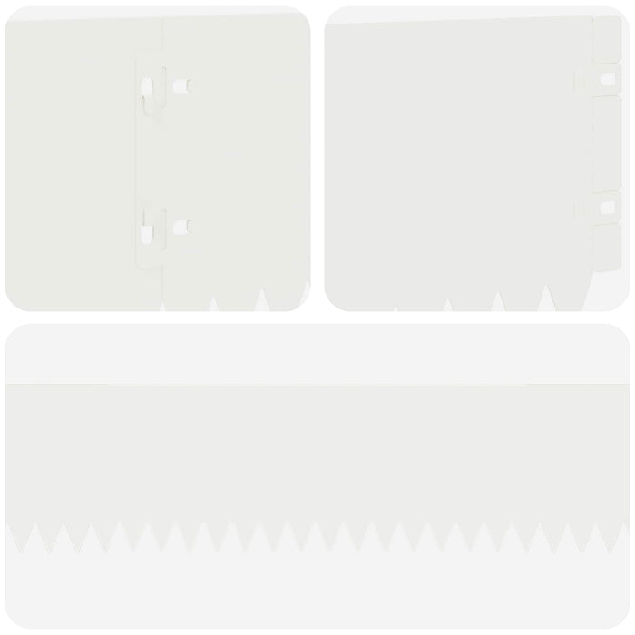 Margine pentru gazon 30 pcs 103 x 15 cm Oțel Alb WALTI