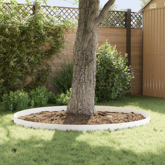 Margine pentru gazon 30 pcs 103 x 15 cm Oțel Alb WALTI