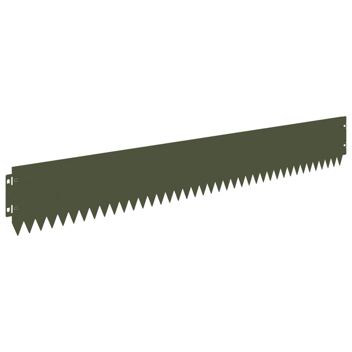 Margine pentru gazon 30 pcs 103 x 15 cm Oțel Verde măsliniu - WALTI WALTI