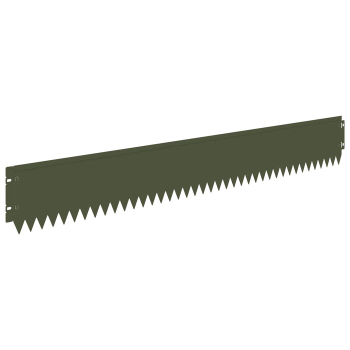 Margine pentru gazon 30 pcs 103 x 15 cm Oțel Verde măsliniu - WALTI WALTI