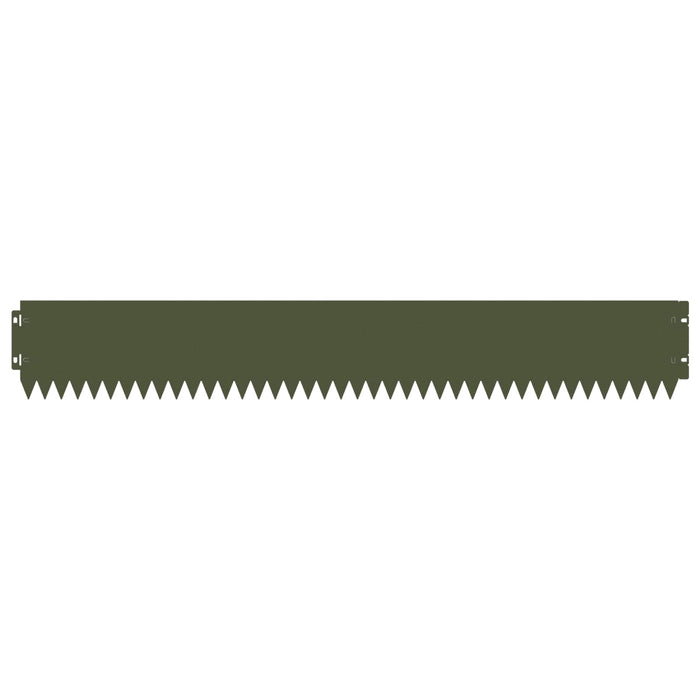 Margine pentru gazon 30 pcs 103 x 15 cm Oțel Verde măsliniu - WALTI WALTI