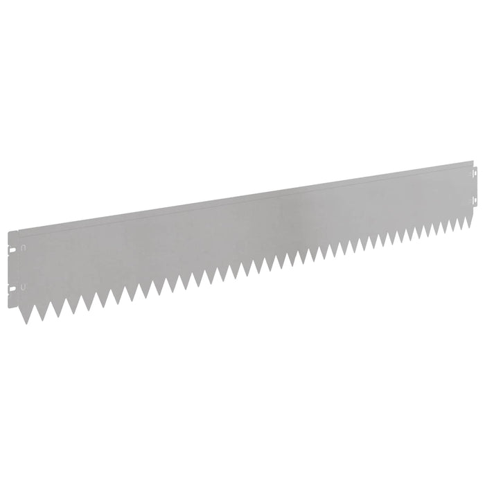 Margine pentru gazon 10 pcs 103 x 15 cm Oțel Argintiu WALTI