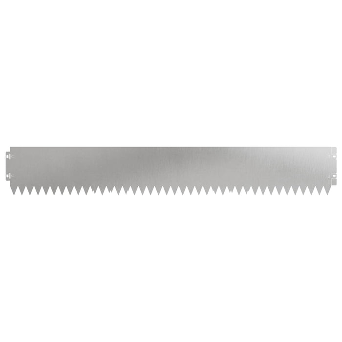 Margine pentru gazon 10 pcs 103 x 15 cm Oțel Argintiu WALTI