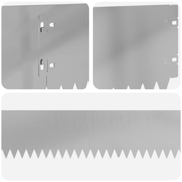 Margine pentru gazon 10 pcs 103 x 15 cm Oțel Argintiu WALTI