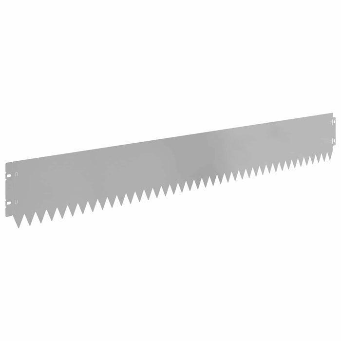 Margine pentru gazon 20 pcs 103 x 15 cm Oțel Argintiu WALTI