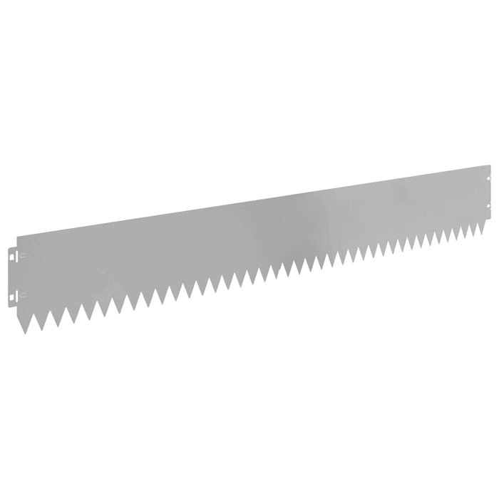 Margine pentru gazon 30 pcs 103 x 15 cm Oțel Argintiu WALTI